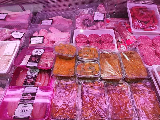 preparados variados adobados y hamburguesas